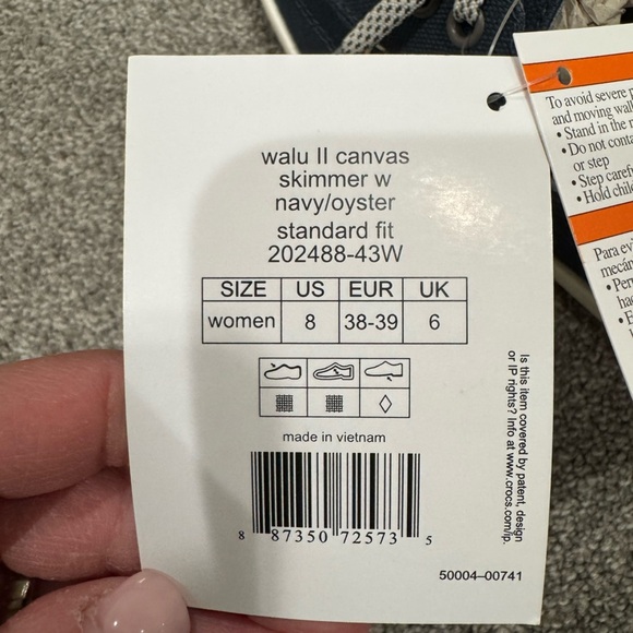 ✨NWT✨ CROCS Women’s Walt II Canvas Skimmer Shoes - Picture 7 of 10